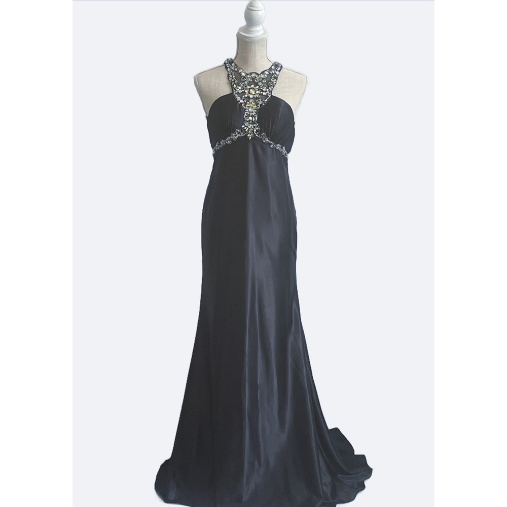 BLACK FORMAL EVENING GOWN BY MORILEE BY MADELINE GARDNER🌺🌺🌺